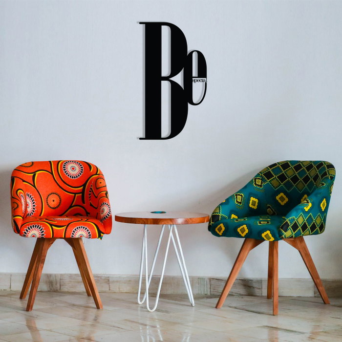 Wallity Be Special Escultura de Pared de Metal Negra